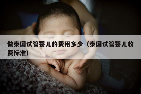 做泰国试管婴儿的费用多少（泰国试管婴儿收费标准）