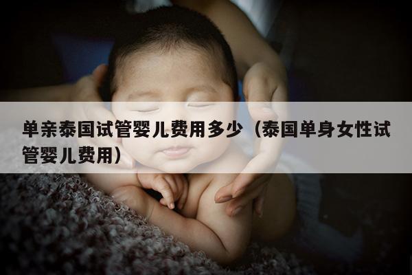 单亲泰国试管婴儿费用多少（泰国单身女性试管婴儿费用）