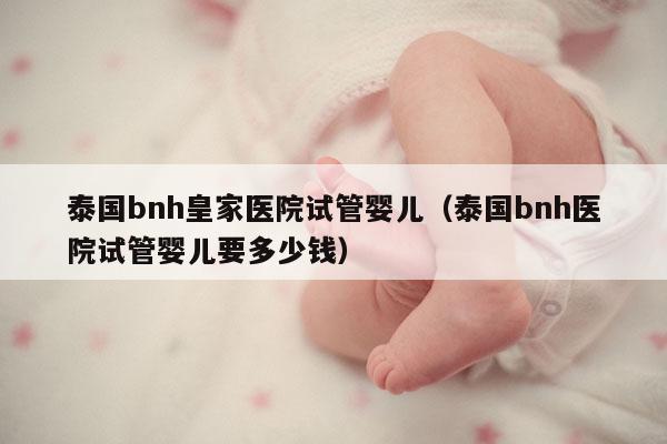 泰国bnh皇家医院试管婴儿（泰国bnh医院试管婴儿要多少钱）